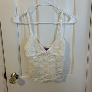 Edikted White Lace Camisole Top
